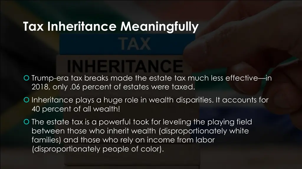 tax inheritance meaningfully