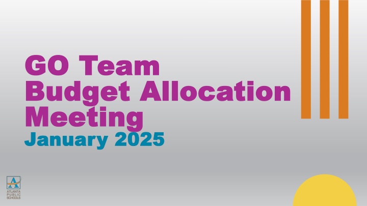 go team go team budget allocation budget