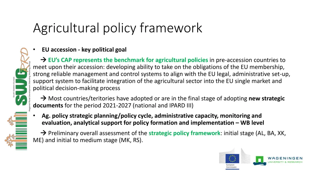 agricultural policy framework