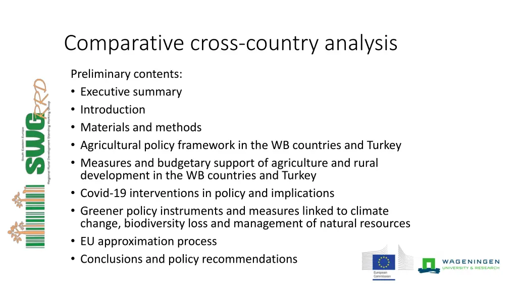 comparative cross country analysis 1