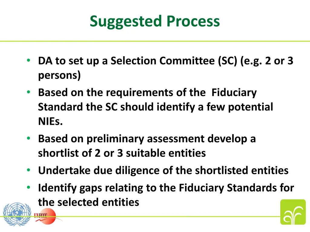 suggested process