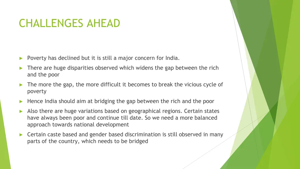 challenges ahead
