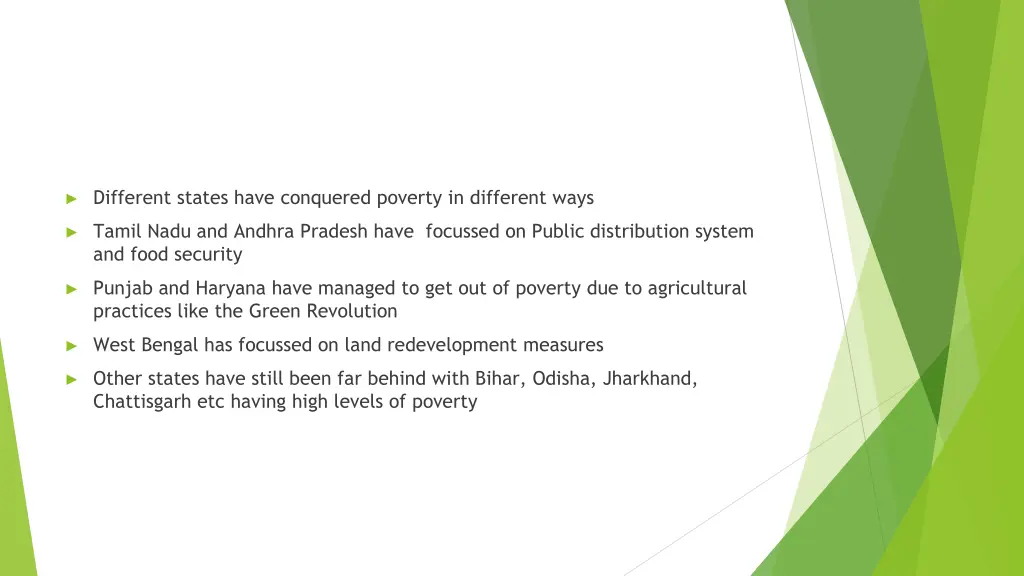 different states have conquered poverty
