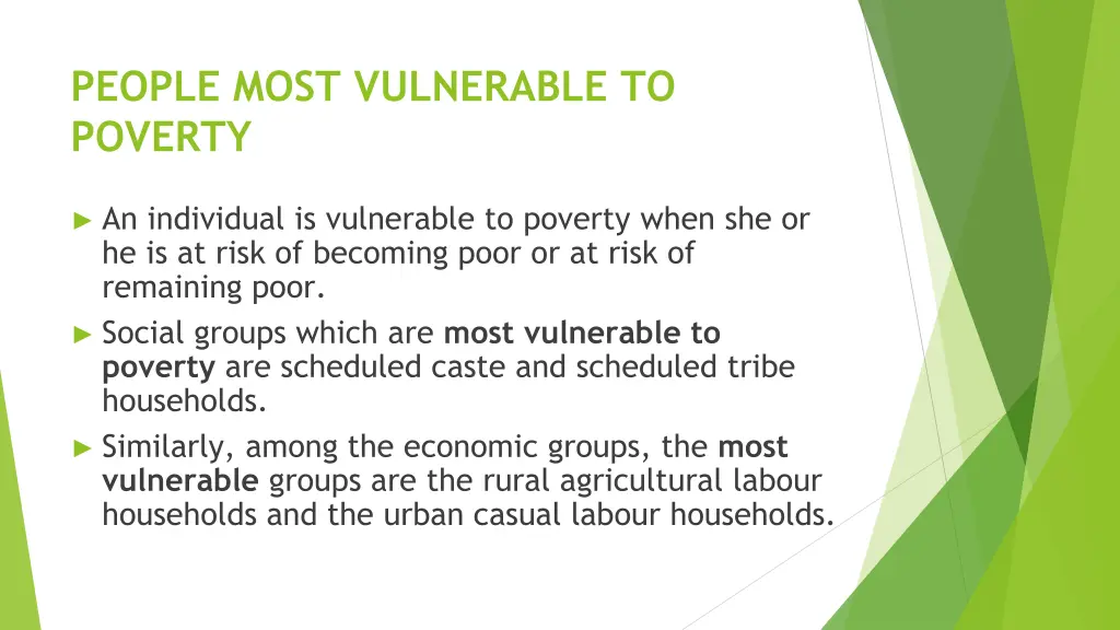 people most vulnerable to poverty