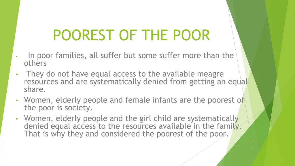 poorest of the poor