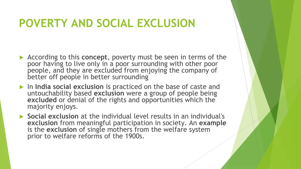 poverty and social exclusion