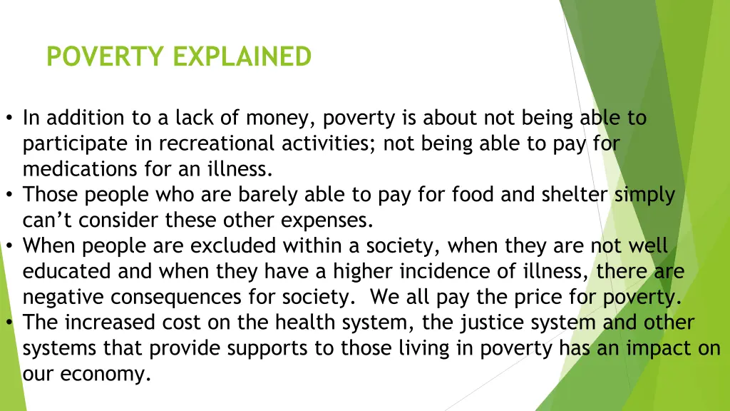 poverty explained