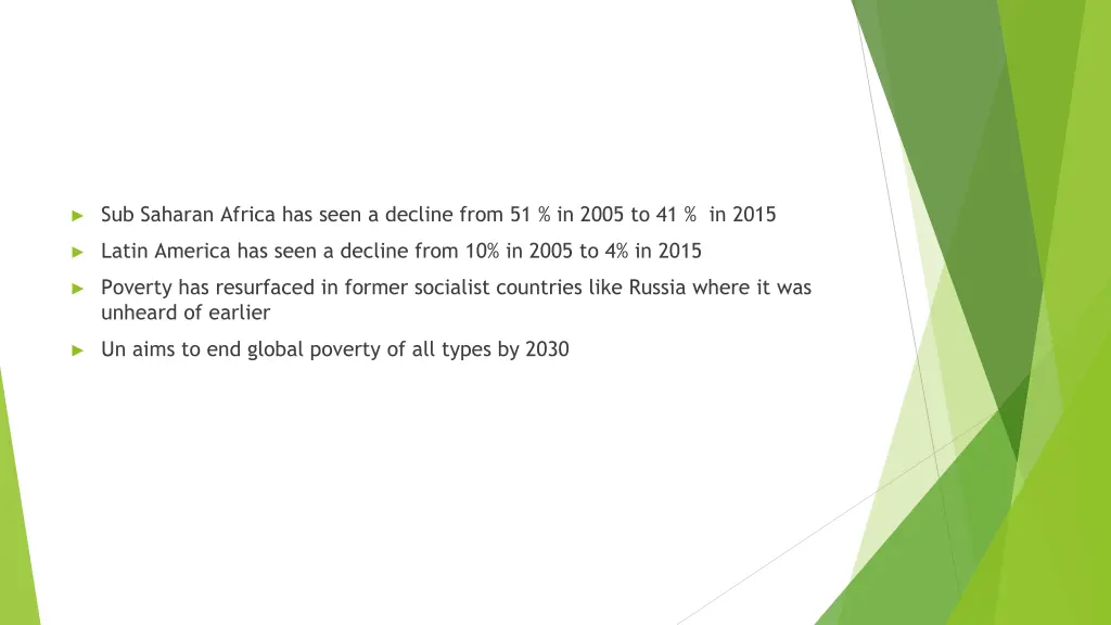 sub saharan africa has seen a decline from