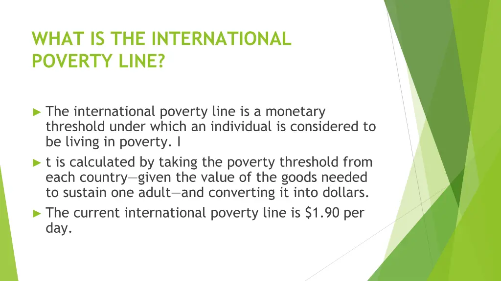 what is the international poverty line