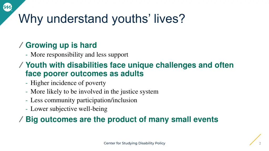 why understand youths lives