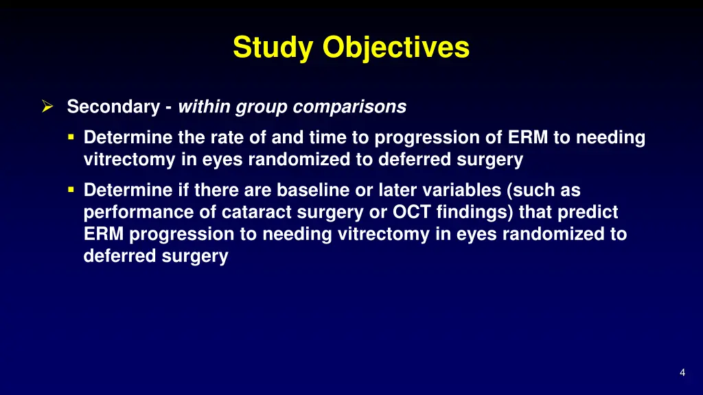 study objectives 1