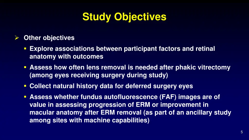 study objectives 2