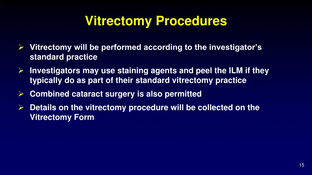 vitrectomy procedures