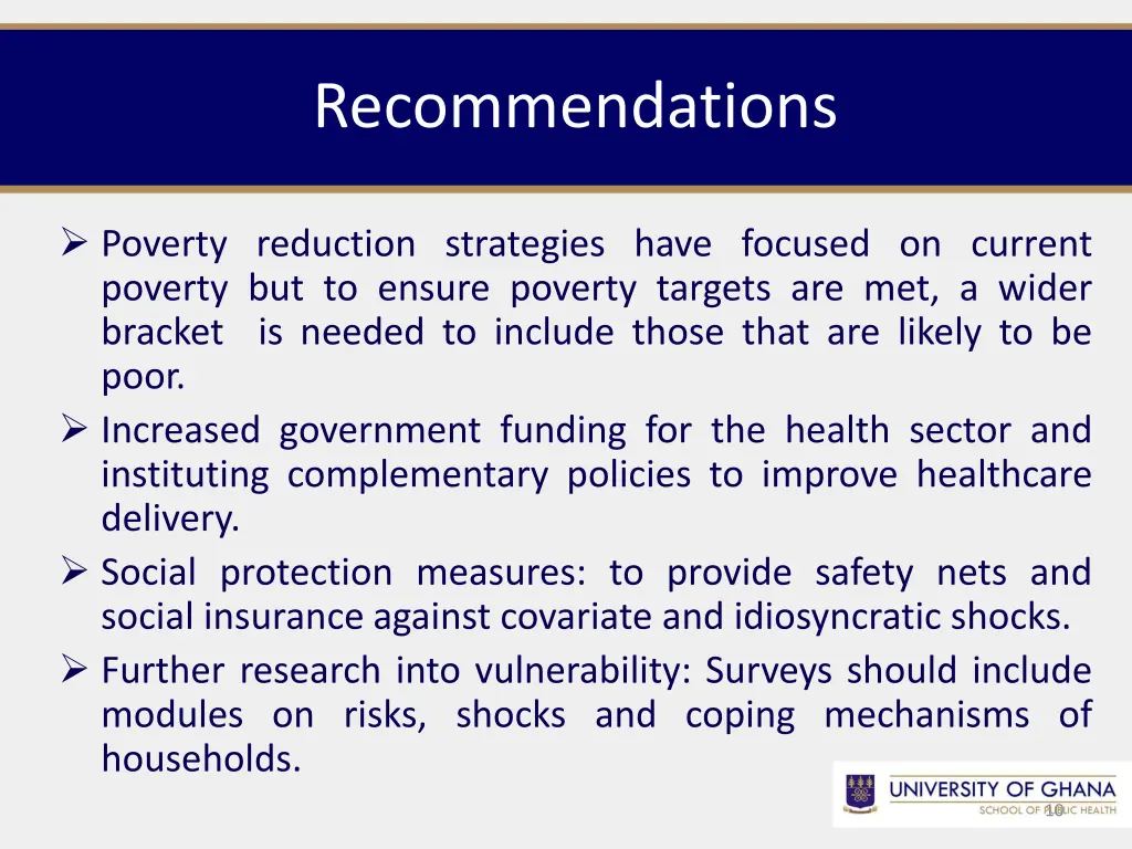 recommendations