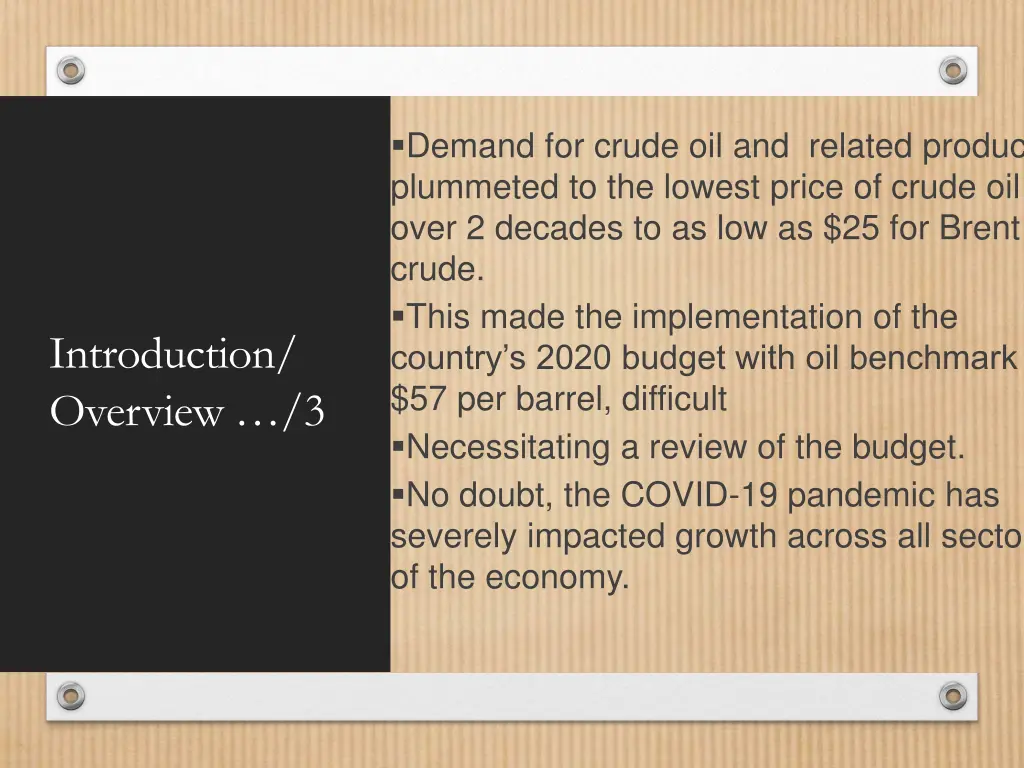 demand for crude oil and related products