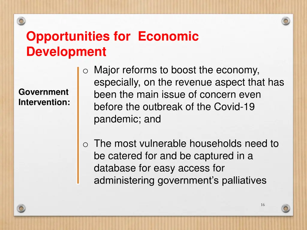 opportunities for economic development