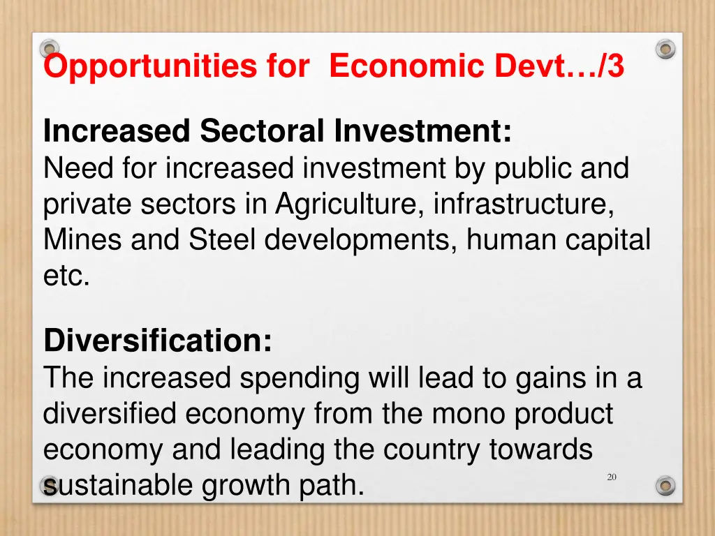 opportunities for economic devt 3
