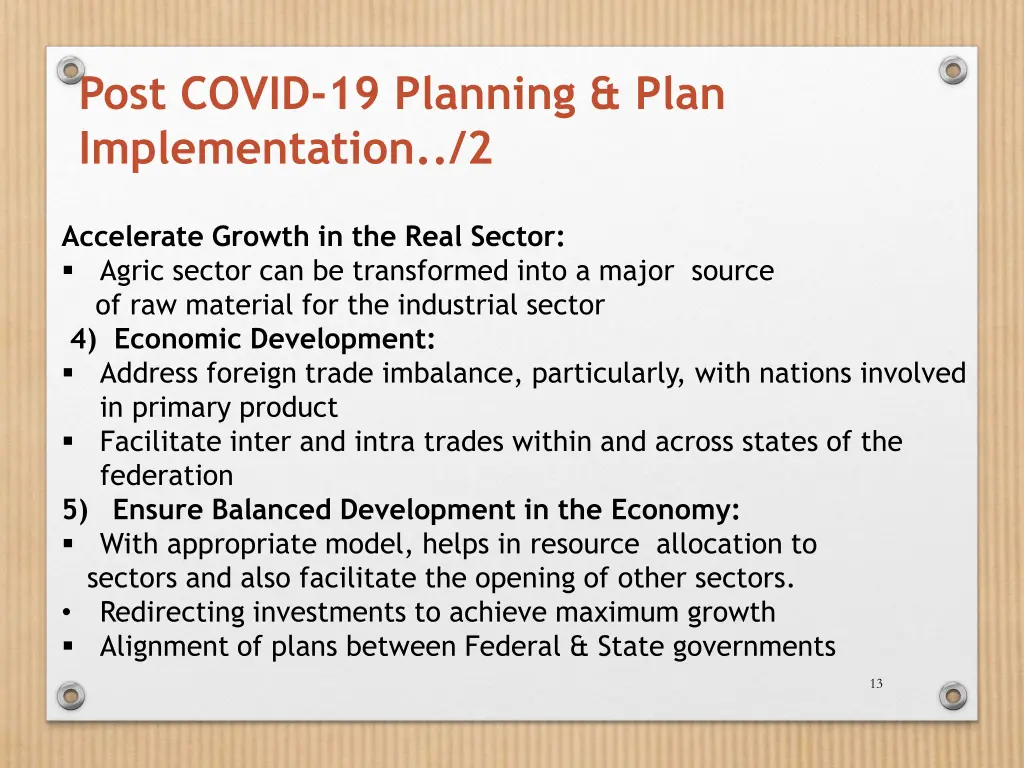 post covid 19 planning plan implementation 2