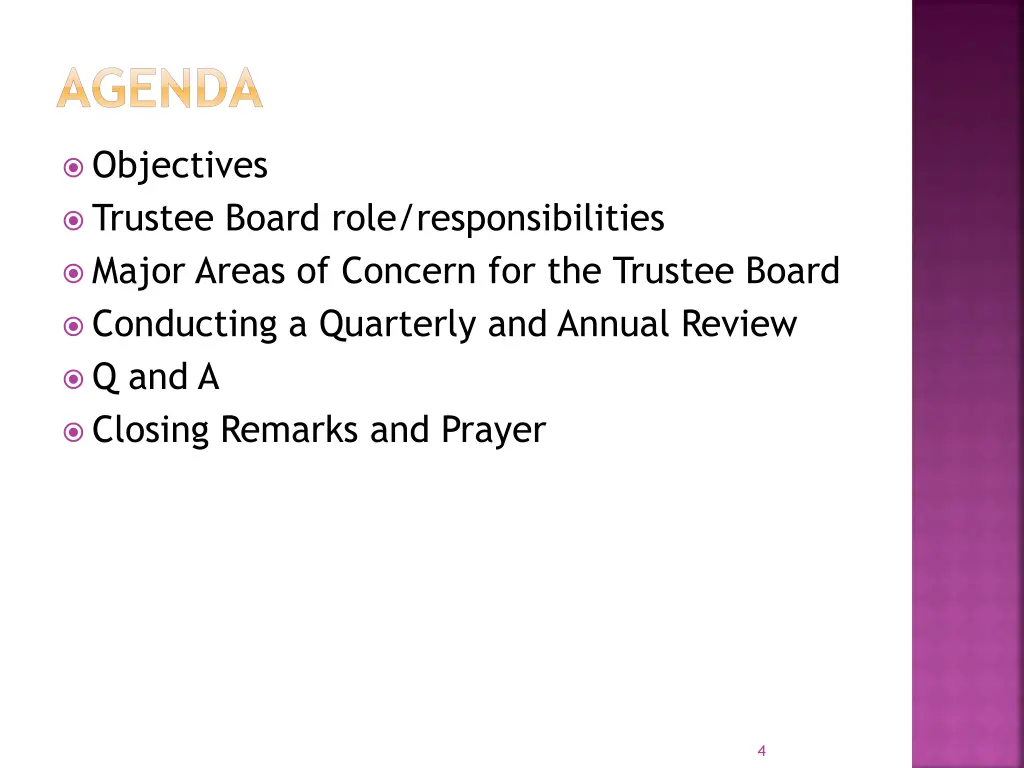 agenda