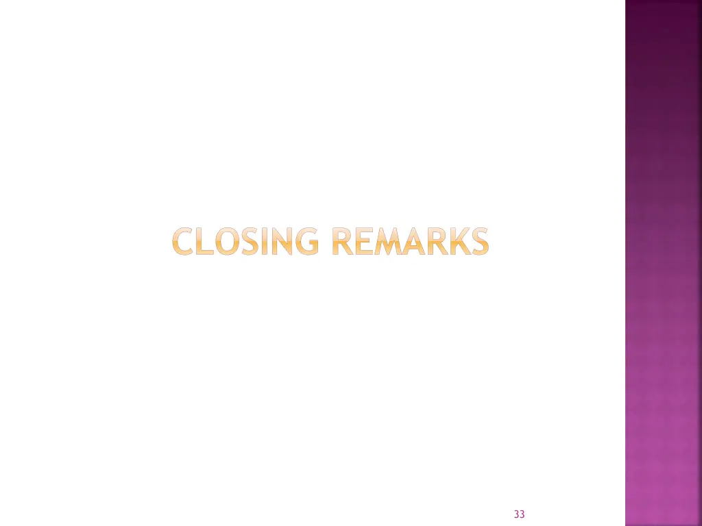 closing remarks