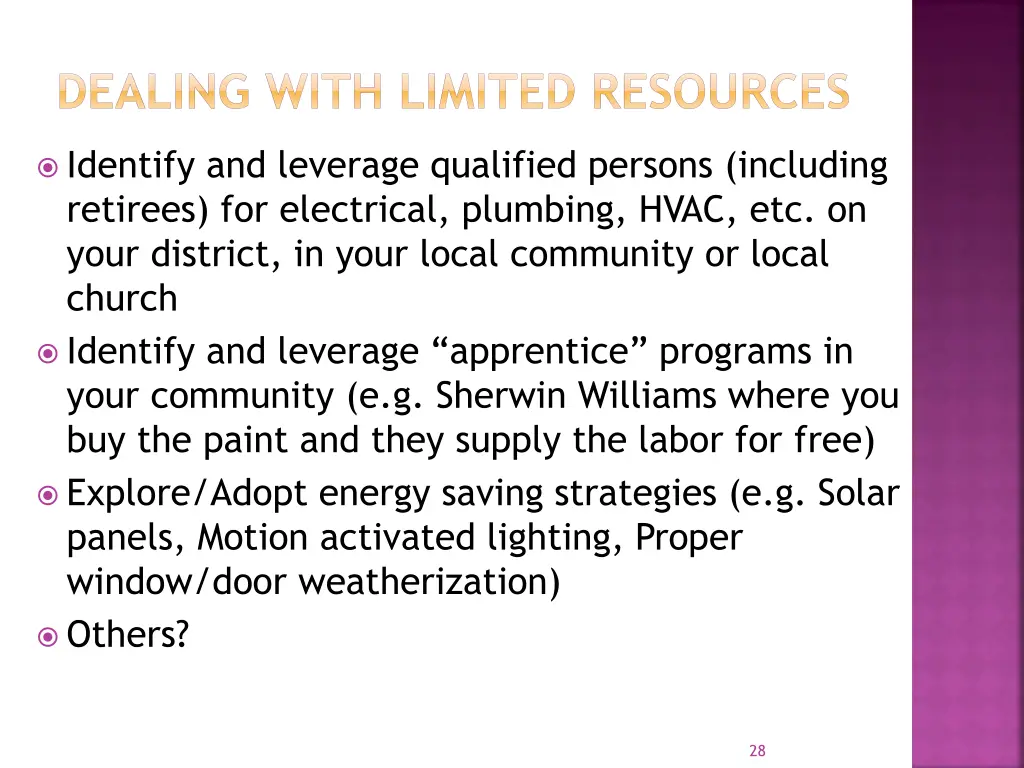 dealing with limited resources 1