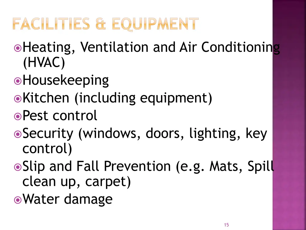 facilities equipment 1