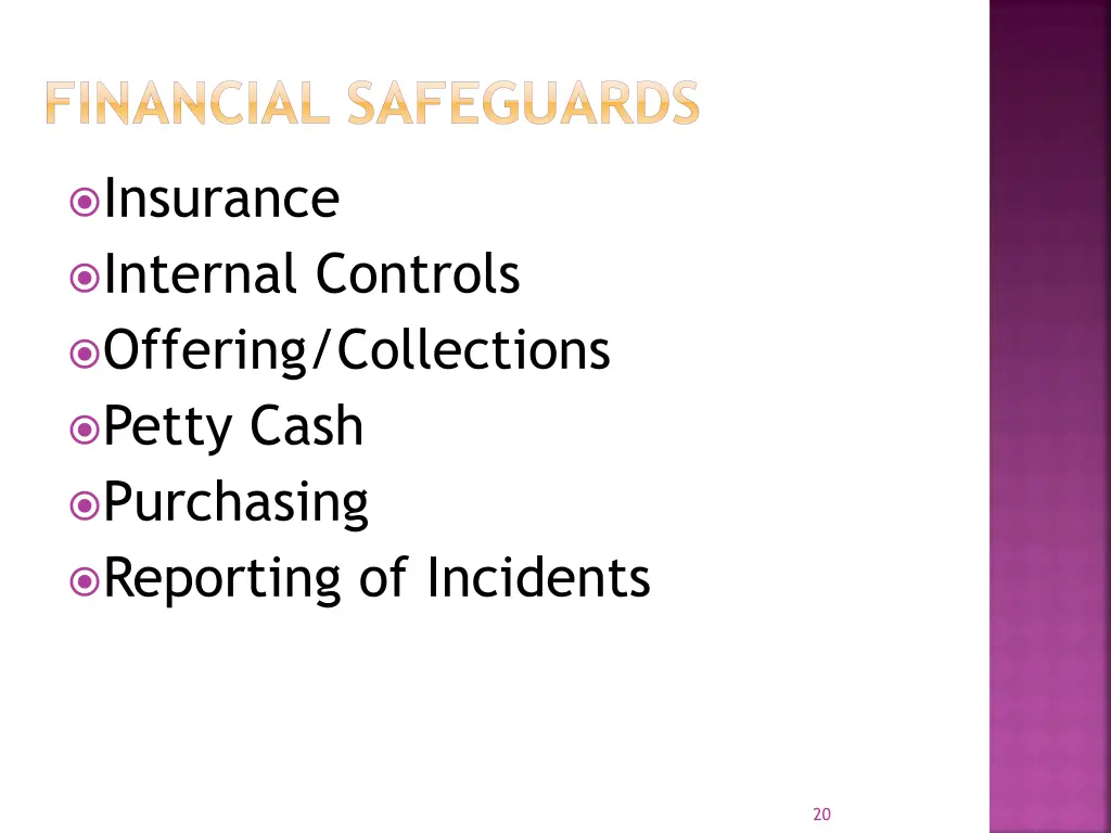 financial safeguards 1