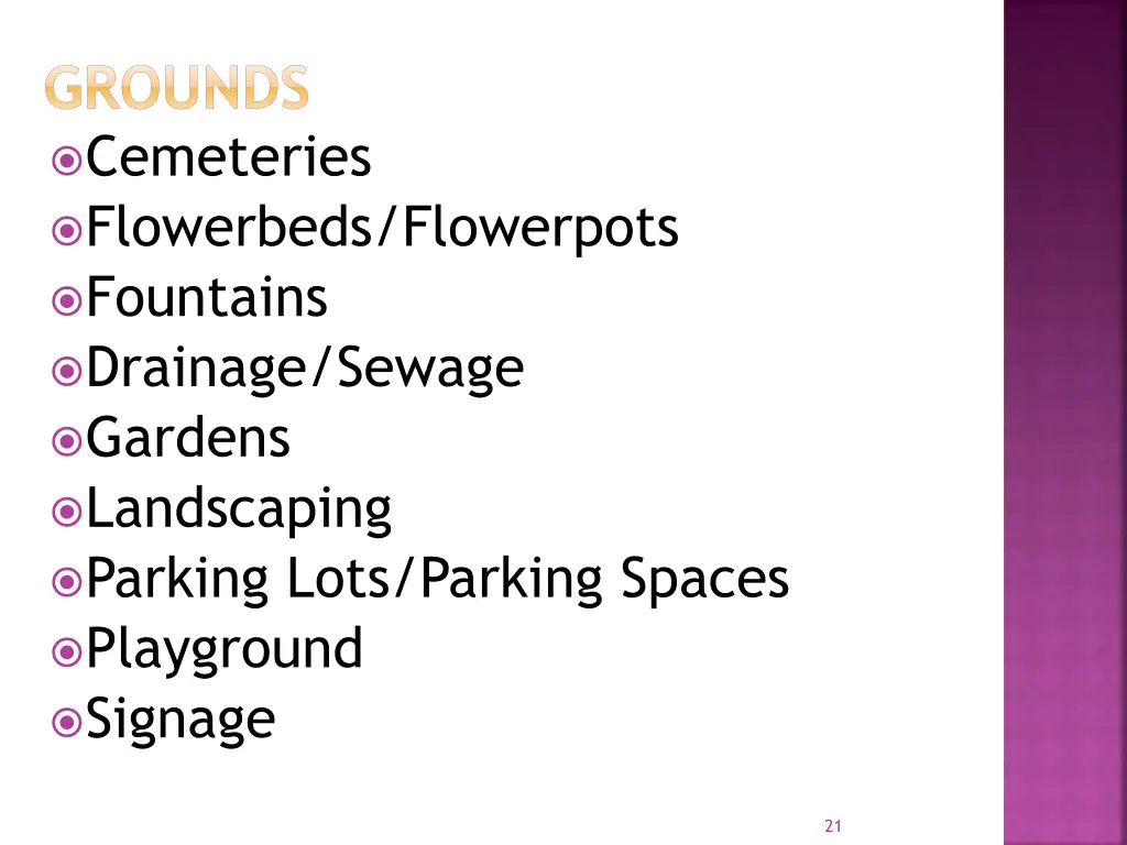 grounds cemeteries flowerbeds flowerpots