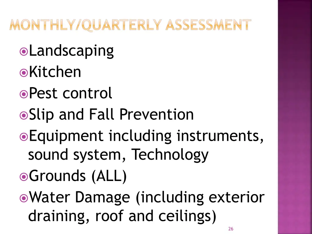 monthly quarterly assessment 1