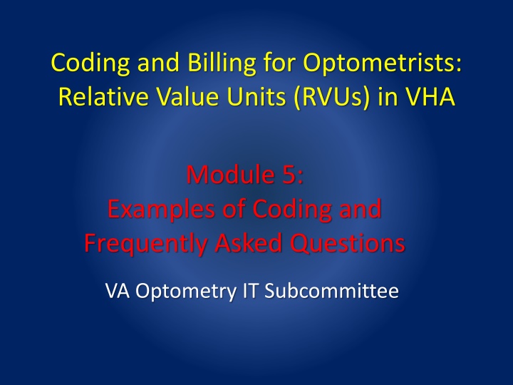 coding and billing for optometrists relative