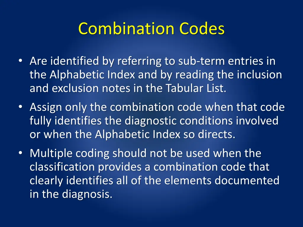 combination codes