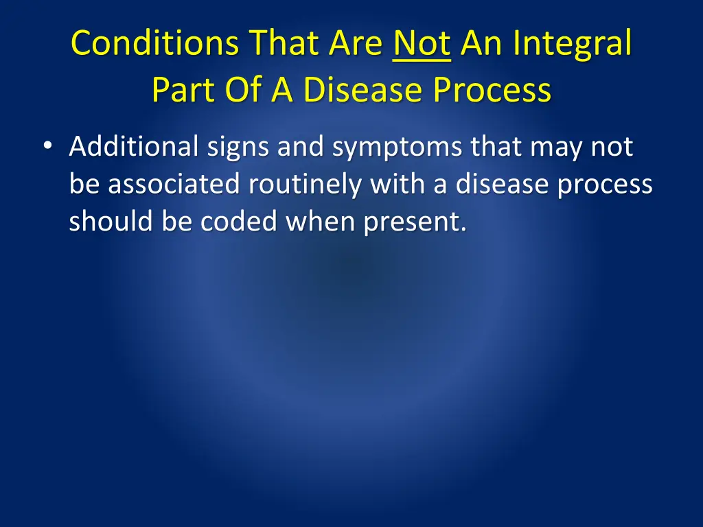 conditions that are not an integral part