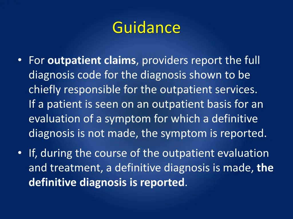 guidance