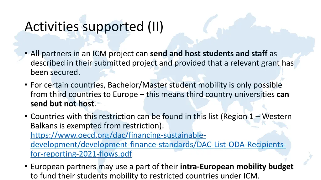 activities supported ii