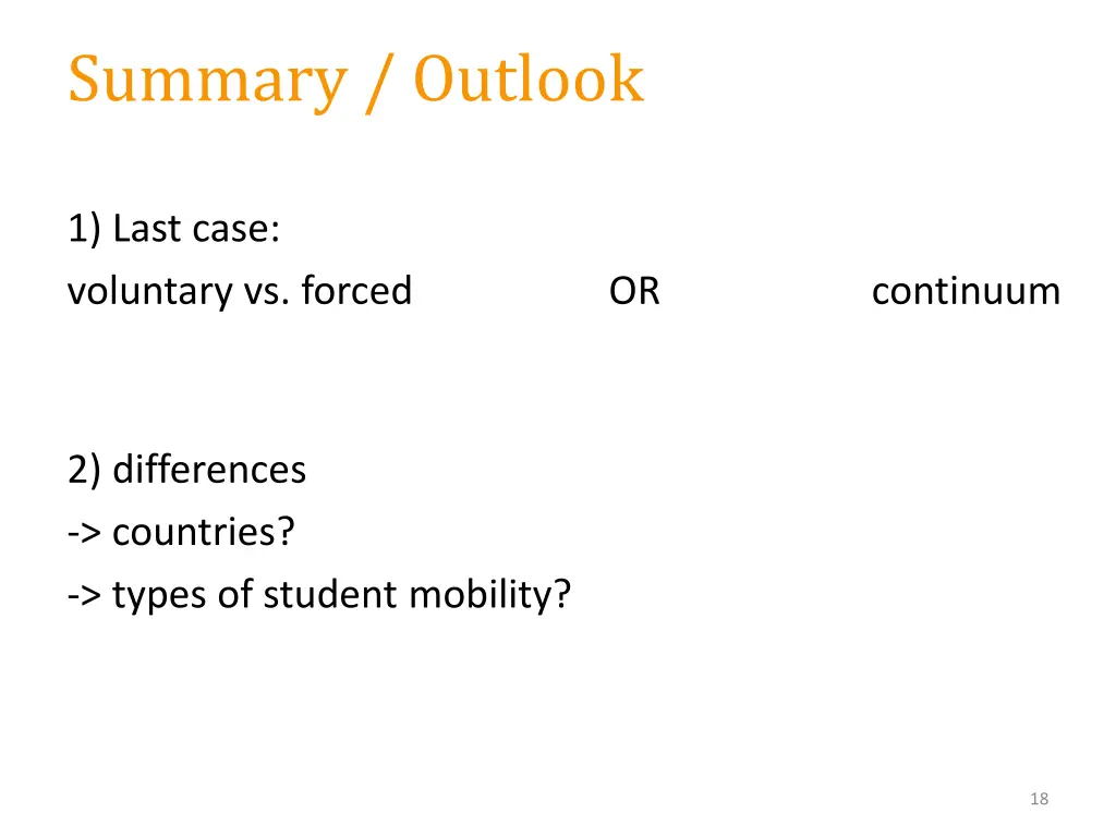 summary outlook