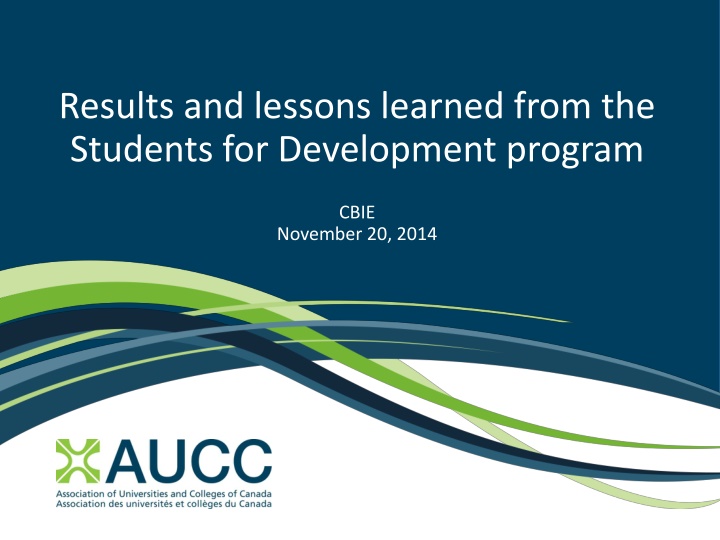 results and lessons learned from the students