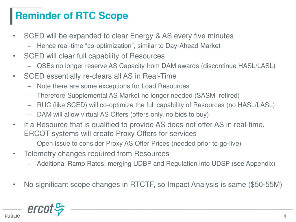 reminder of rtc scope