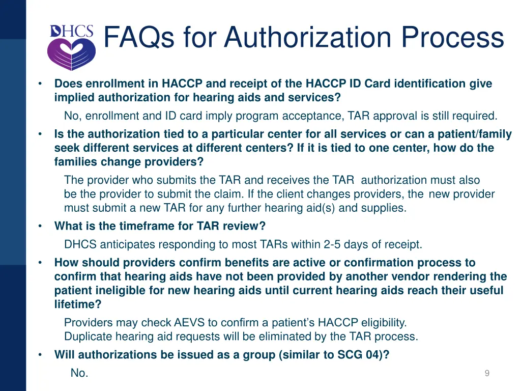 faqs for authorization process