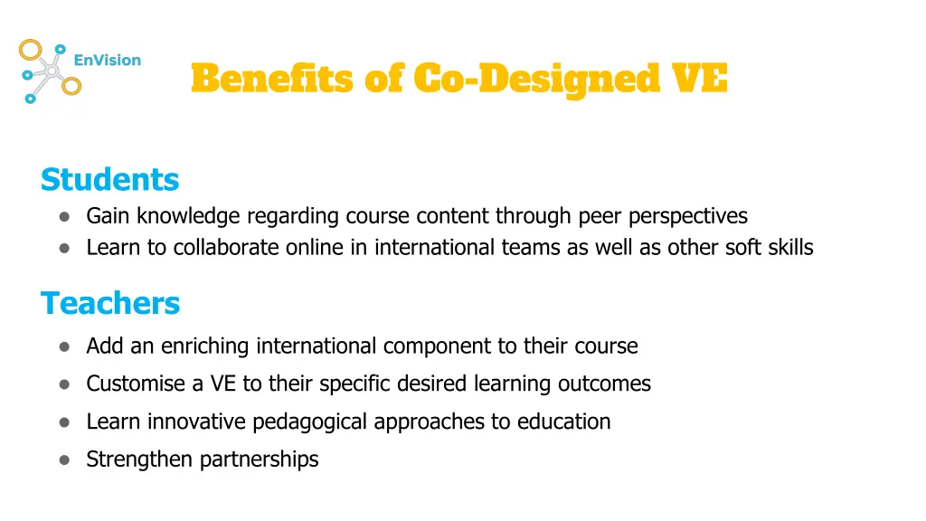 benefits of co designed ve