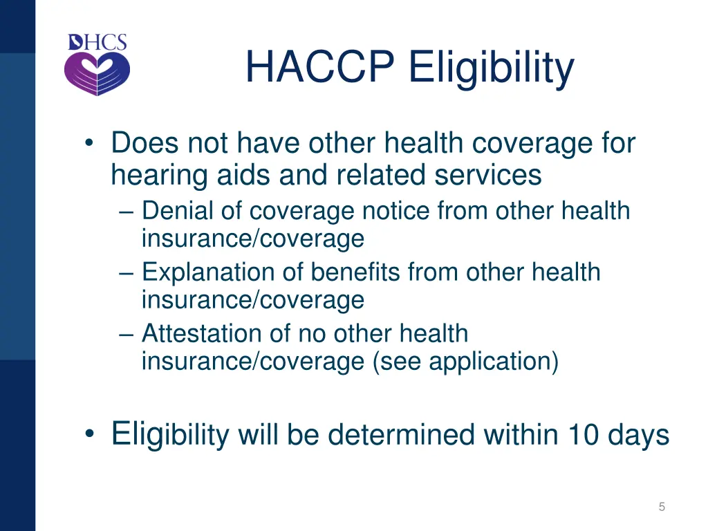 haccp eligibility 1