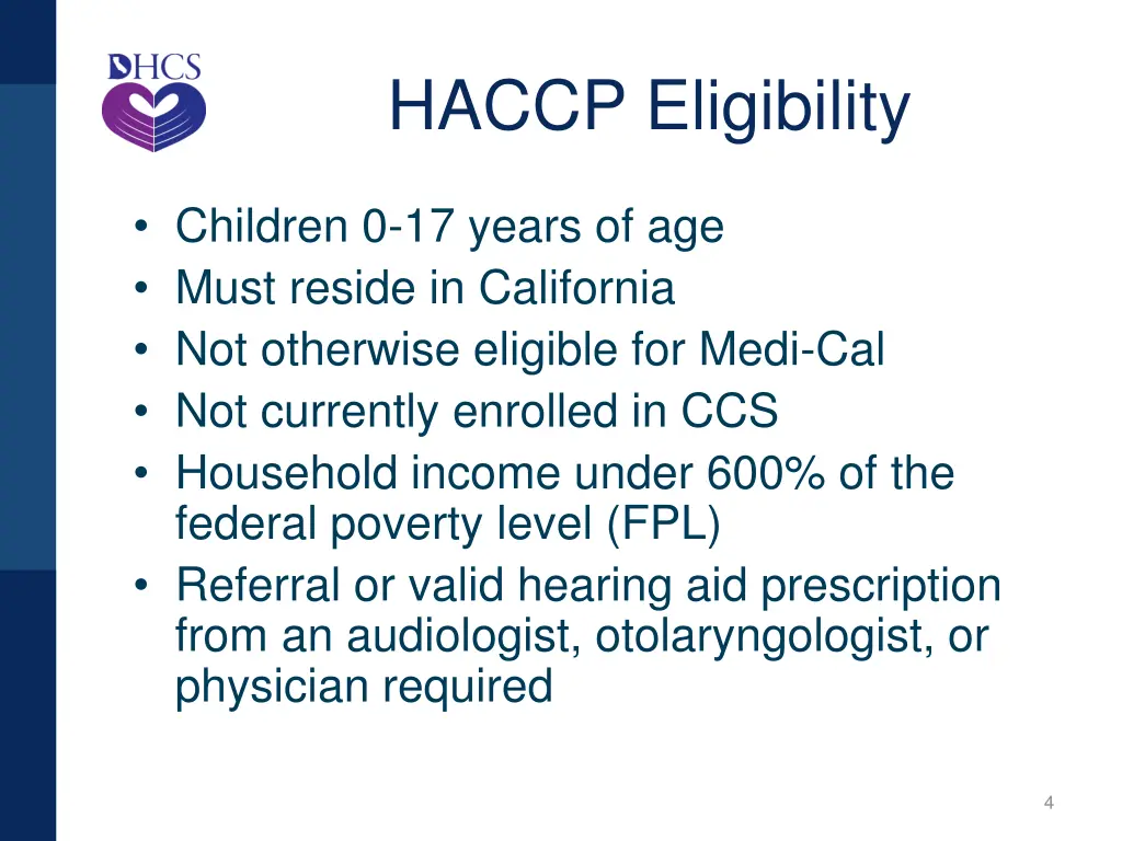 haccp eligibility