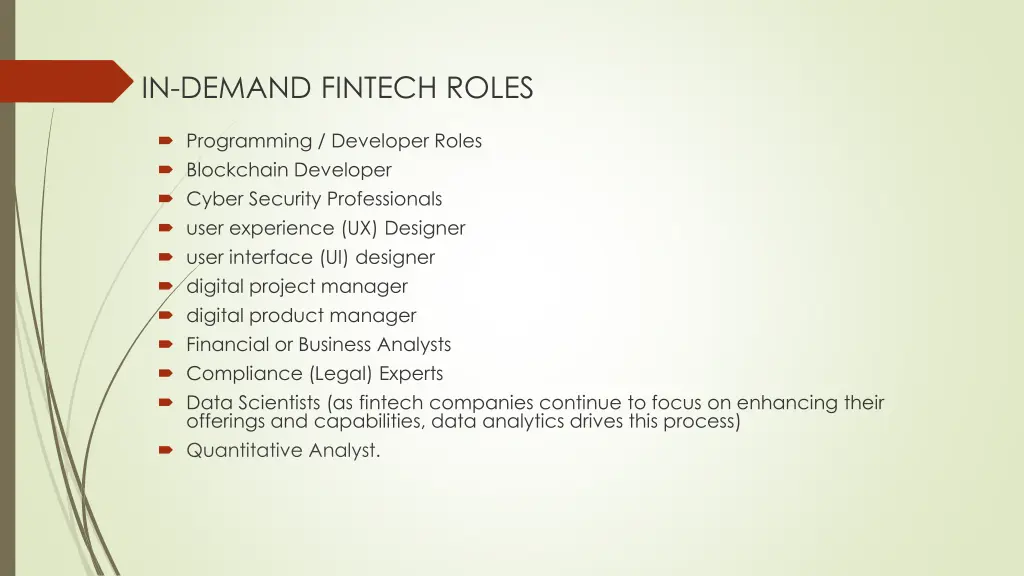in demand fintech roles