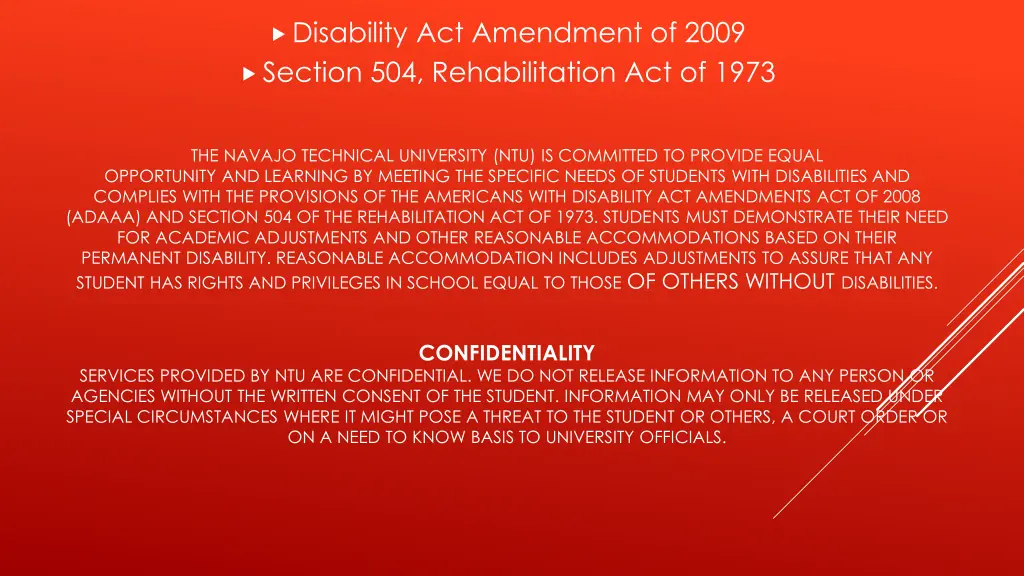 disability act amendment of 2009 section