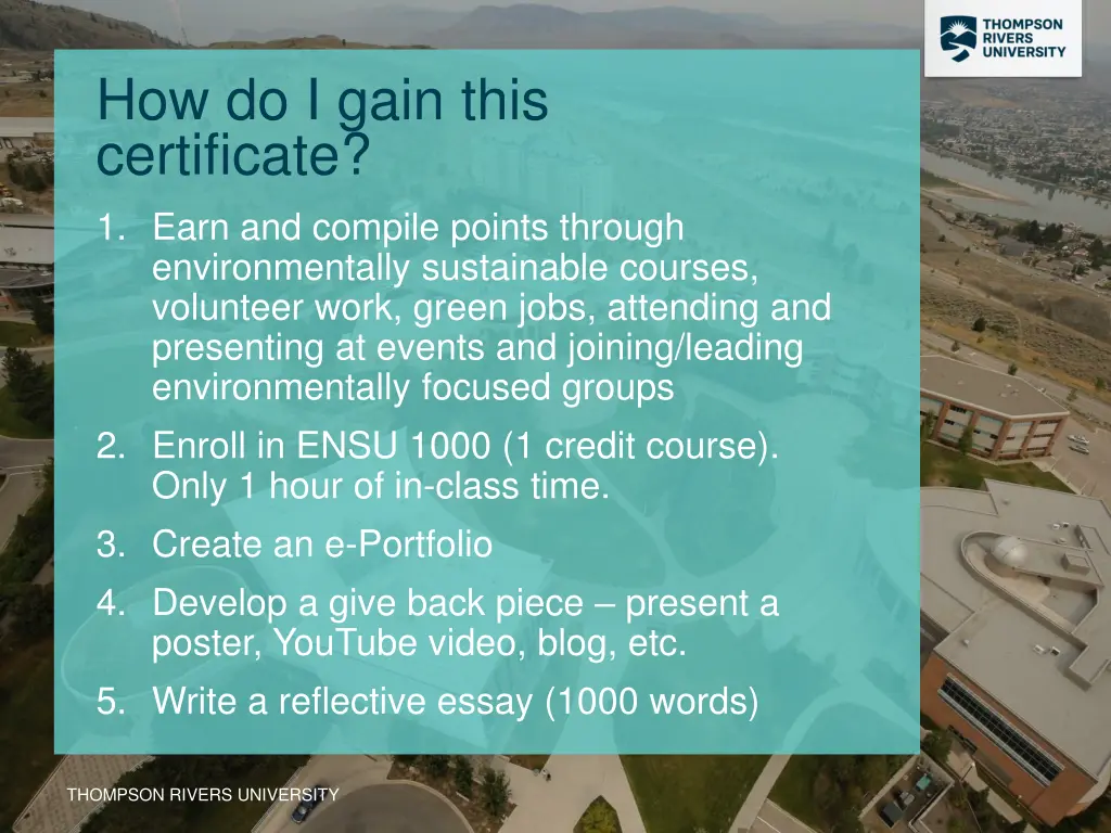how do i gain this certificate
