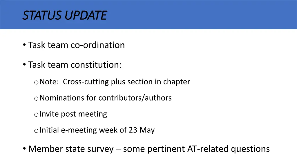 status update status update