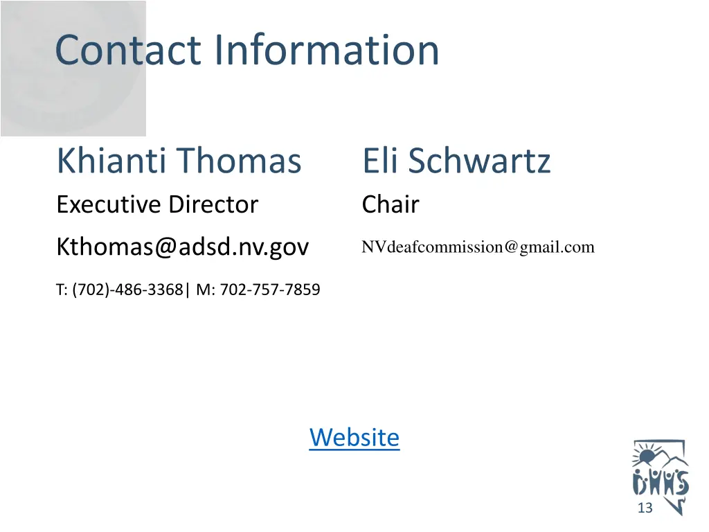 contact information