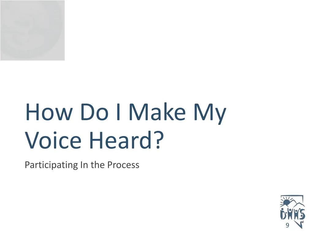 how do i make my voice heard participating