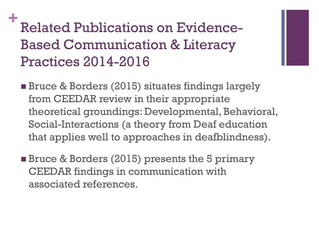 related publications on evidence based