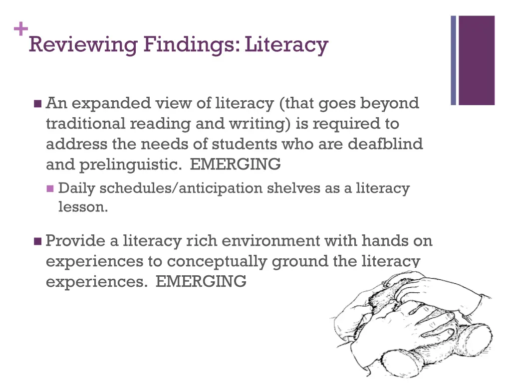 reviewing findings literacy