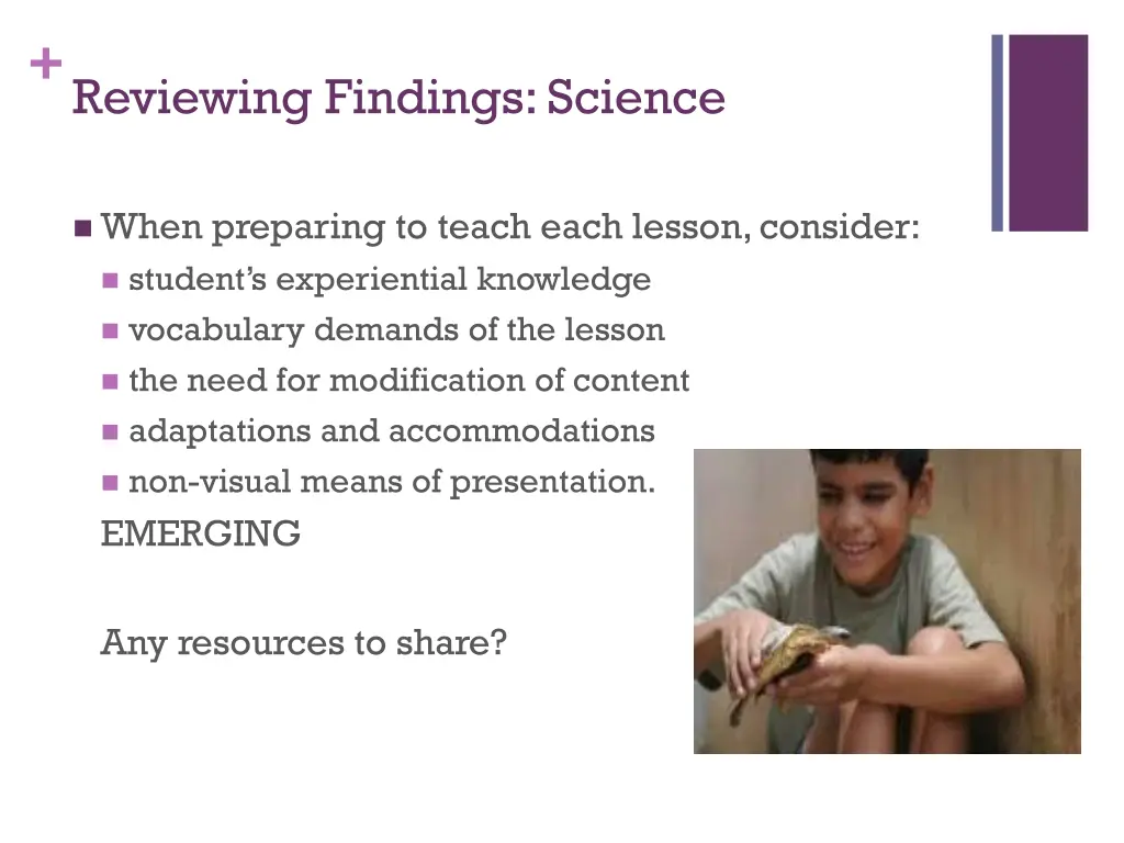 reviewing findings science